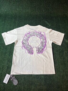 Chrome Hearts White Horseshoe Cross Graphic T-Shirt NWT